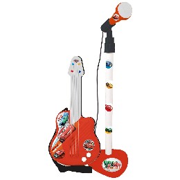 Musiklegetøj Cars Mikrofon Rød Børne Guitar