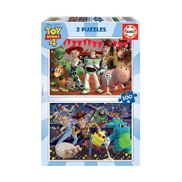 Sæt med 2 Puslespil   Toy Story Ready to play         100 Dele 40 x 28 cm