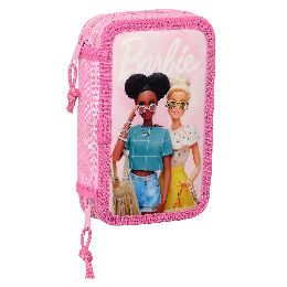 Penalhus med Tilbehør Barbie Girl Pink (12.5 x 19.5 x 4 cm) (28 pcs)