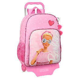 Skolerygsæk med Hjul Barbie Girl Pink (33 x 42 x 14 cm)