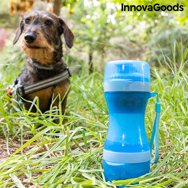 Billede af Flaske med beholder til vand og mad til kæledyr 2 i 1 Pettap InnovaGoods