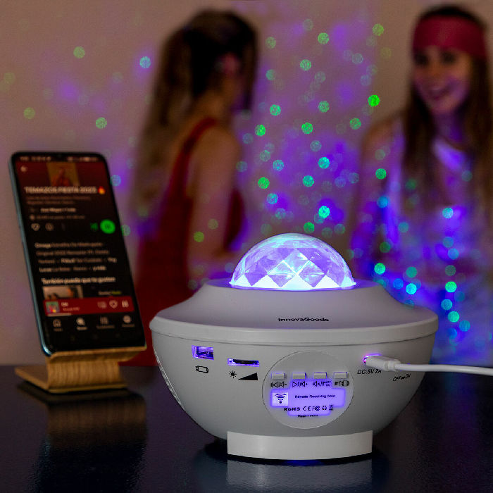 Billede af LED og laser stjernehimmel projektor med højttaler Sedlay InnovaGoods