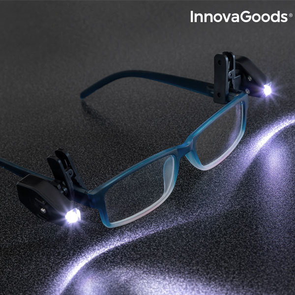 InnovaGoods 360º LED Clips til Briller (Pakke med 2)