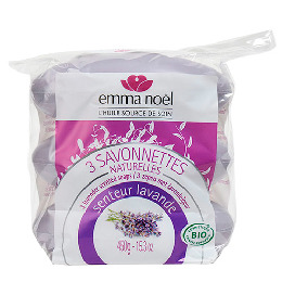 Lavendel sæbe 3 x 150 gr.  Emma Noel 450 g