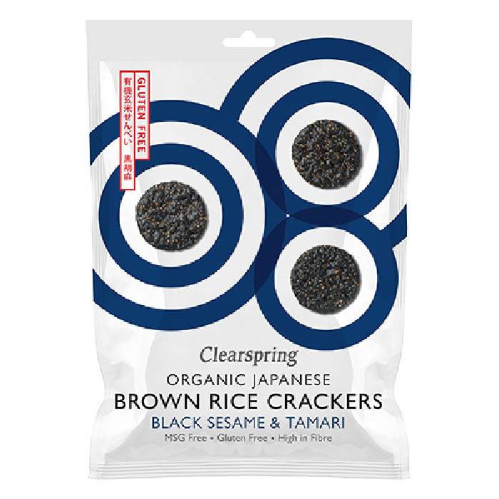 Rice Cracker black sesame Ø 40 g