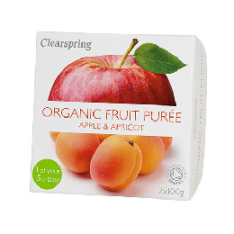 Frugtpuré abrikos, æble Ø 200 g