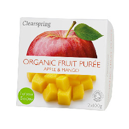 Frugtpuré æble, mango Ø 200 g