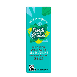 Mælkechokolade 37% Ø Cornish Sea Salt & Lime 25 g