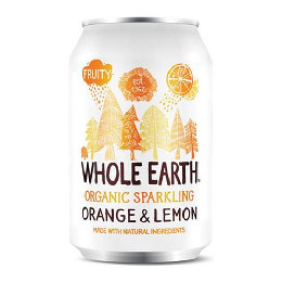 Appelsin/citron sodavand Ø Whole Earth 330 ml