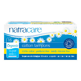 Natracare tampon super m. hylster 16 stk 1 pk