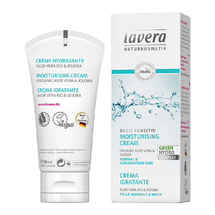 Moisturising Cream Aloe Vera & Jojoba, Normal &  Combination Skin Basis Sensitiv 50 ml
