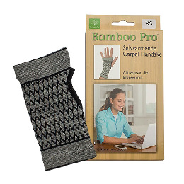 Carpal handske, Str. XS   selvvarmende  Bamboo Pro 1 stk