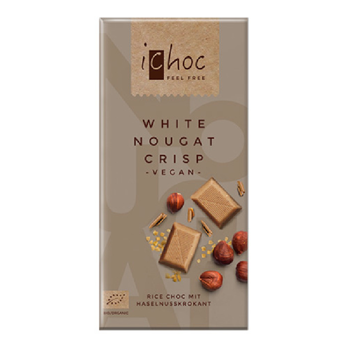 Ichoc white nougat crisp Ø 80 g