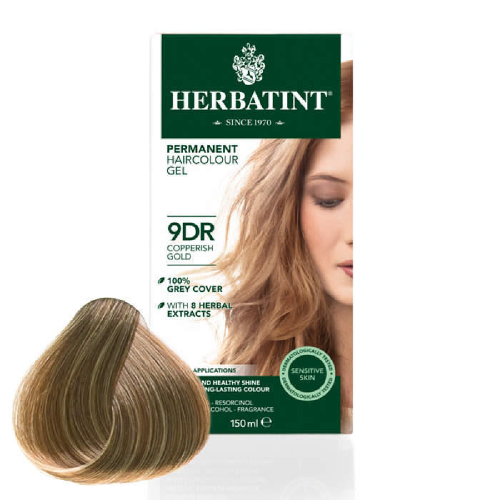 Herbatint 9DR hårfarve Copperish Gold 150 ml
