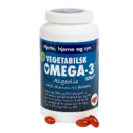 Omega-3 vegetabilsk algeolie 180 kap