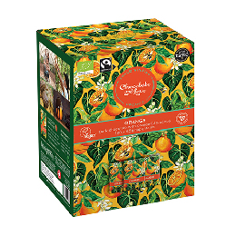 Orange Dispenser box, 120 x 5.5g chokolader. Ø  Mørk chokolade m. appelsin 660 g