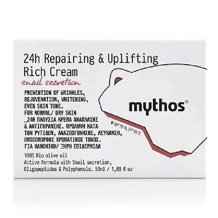 24h Rich Cream snail secretion Repairing & Uplifting Mythos 50 ml