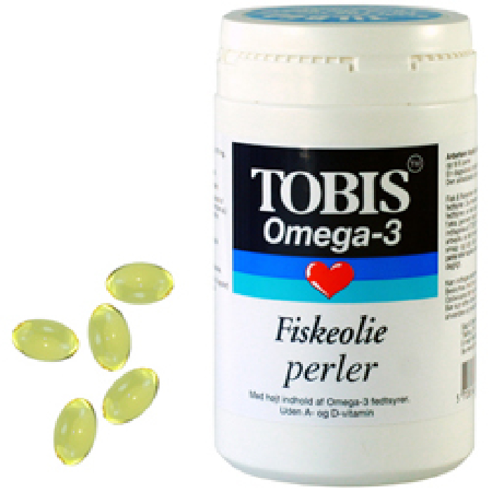 Tobis fiskeolie omega 3  perler 500 mg 200 kap