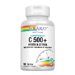 C-vitamin C500+ hyben, citron  Solaray 180 tab
