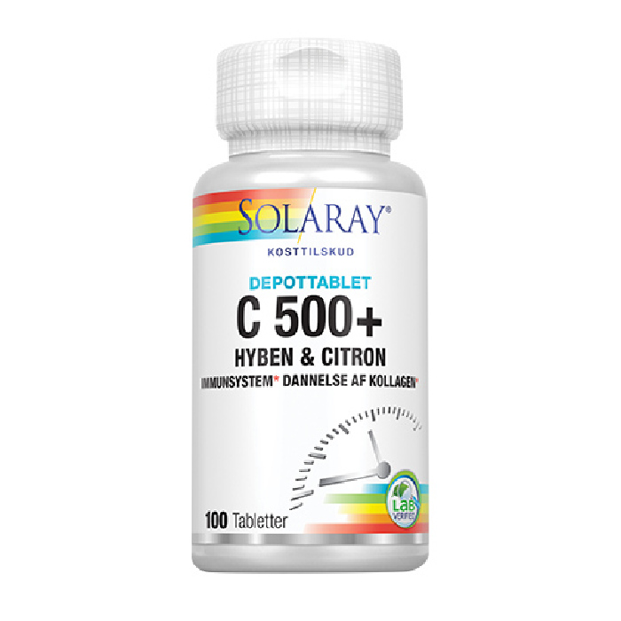 C-vitamin C500+ hyben, citron  Solaray 100 tab